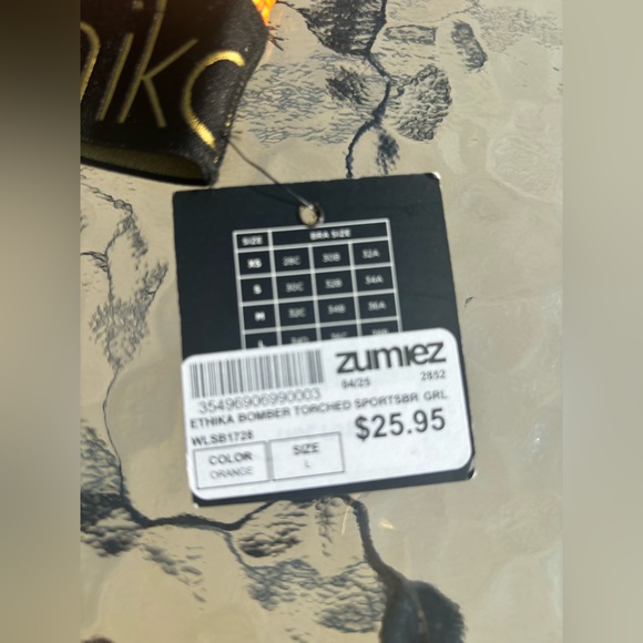 L Ethika Bomber Torched Sports Bra Size Large - Picture 4 of 5